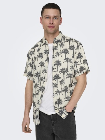 Only & Sons Regular fit Button Up Shirt 'Bronx' in White