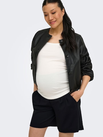 Only Maternity - regular Pantalón plisado 'OLMPoptrash' en negro