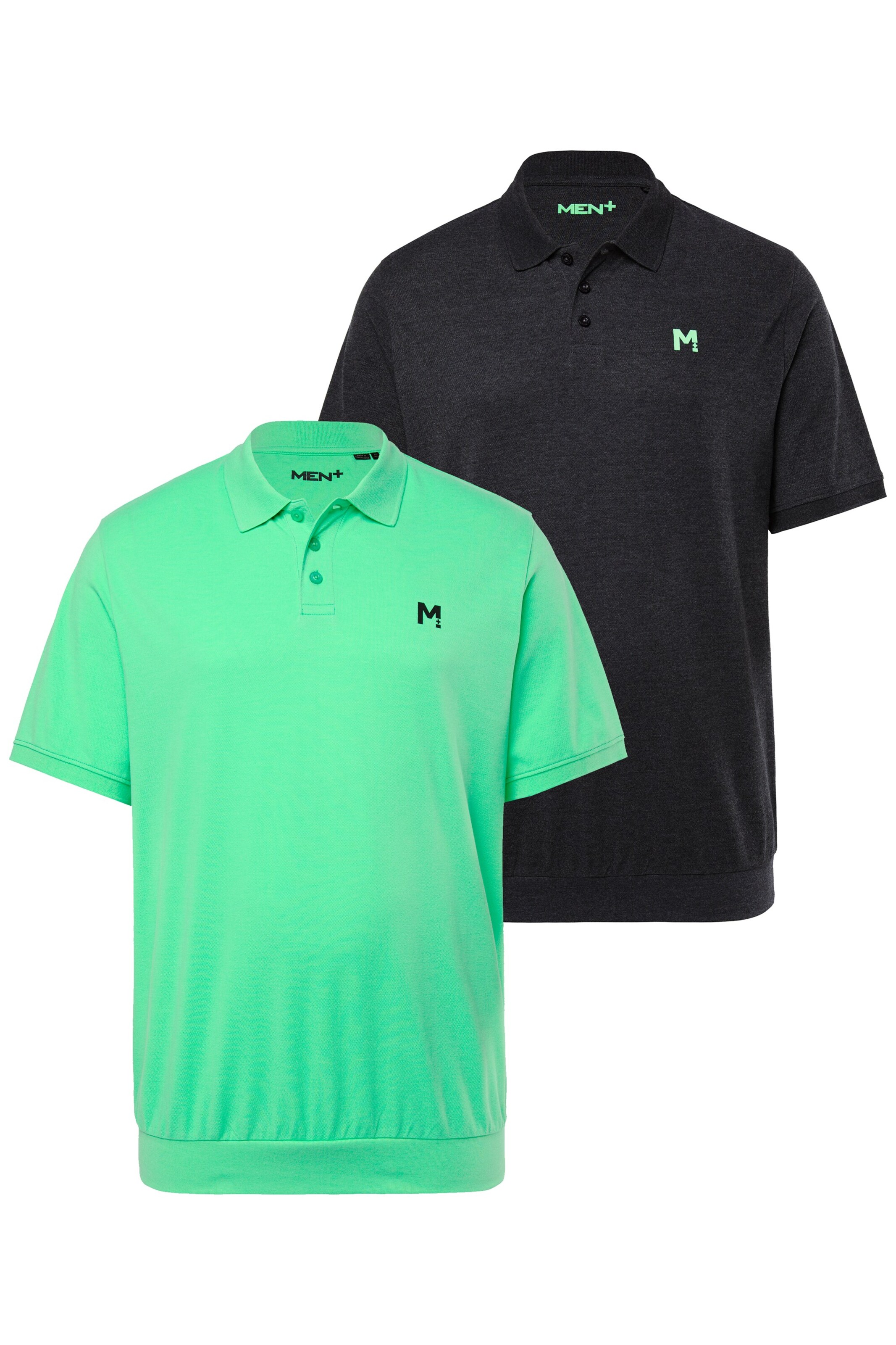Men Plus Shirt in Groen: voorkant