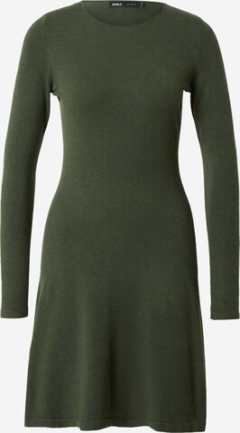 ONLY - Vestido de punto 'NEW DALLAS' en verde: frente