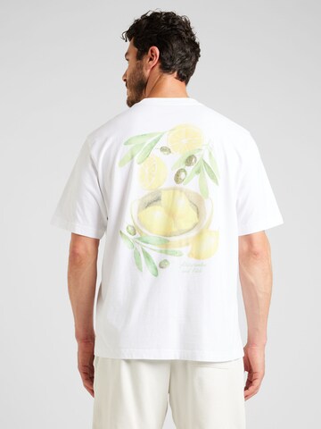 Abercrombie & Fitch T-Shirt 'FRUIT AND FLORAL' in Weiß: predná strana