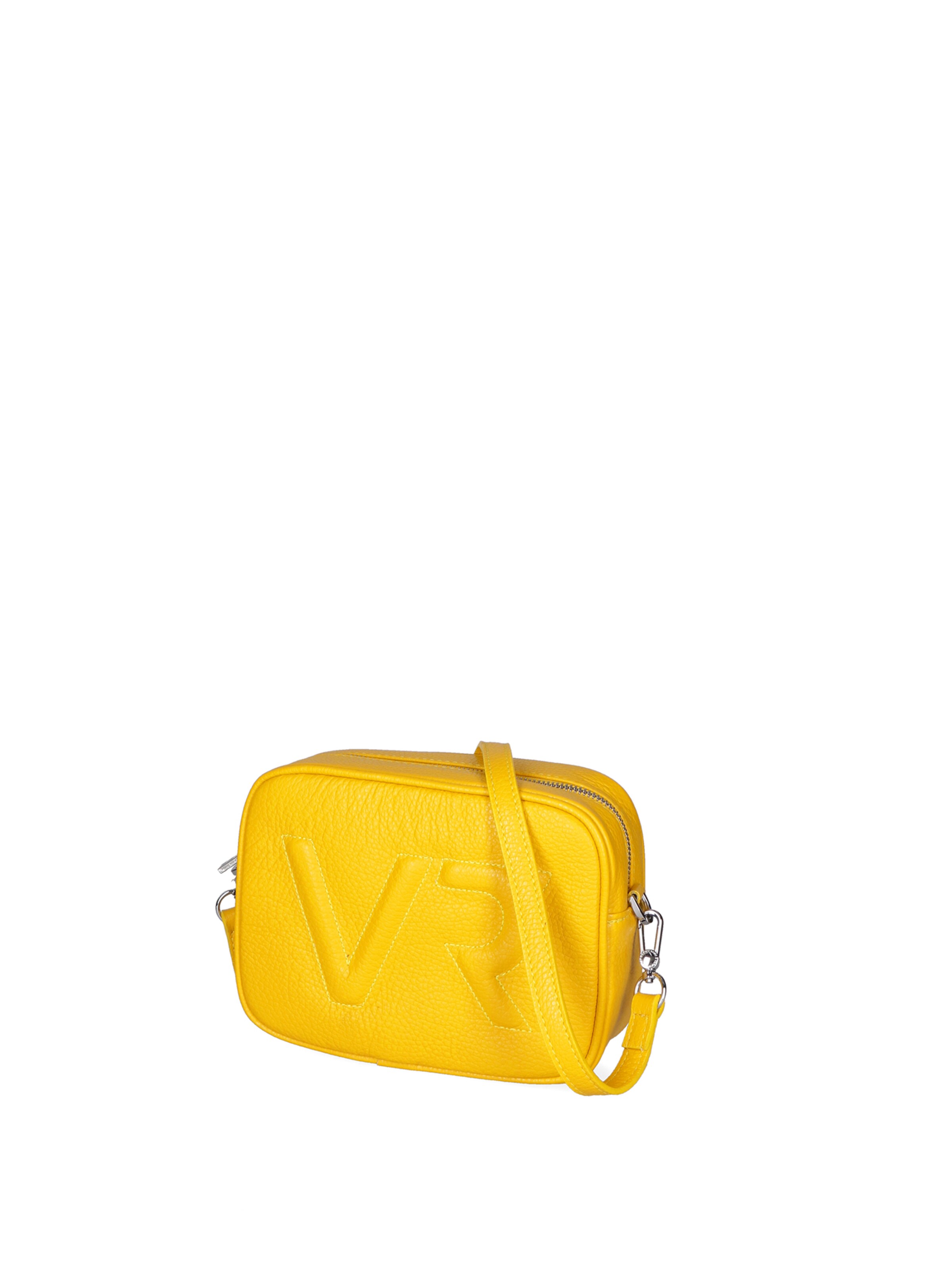 Borsa a tracolla 'Borsa a Tracolla Donna Pelle Virginia Rhinè Zip' di Virginia Rhinè in giallo