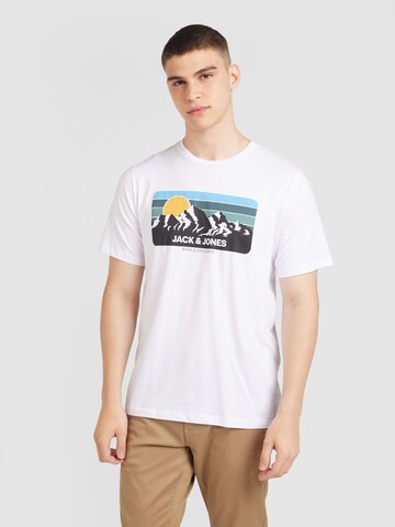 JACK & JONES T-Shirt 'JJPEAK' in Weiß: Vorderseite
