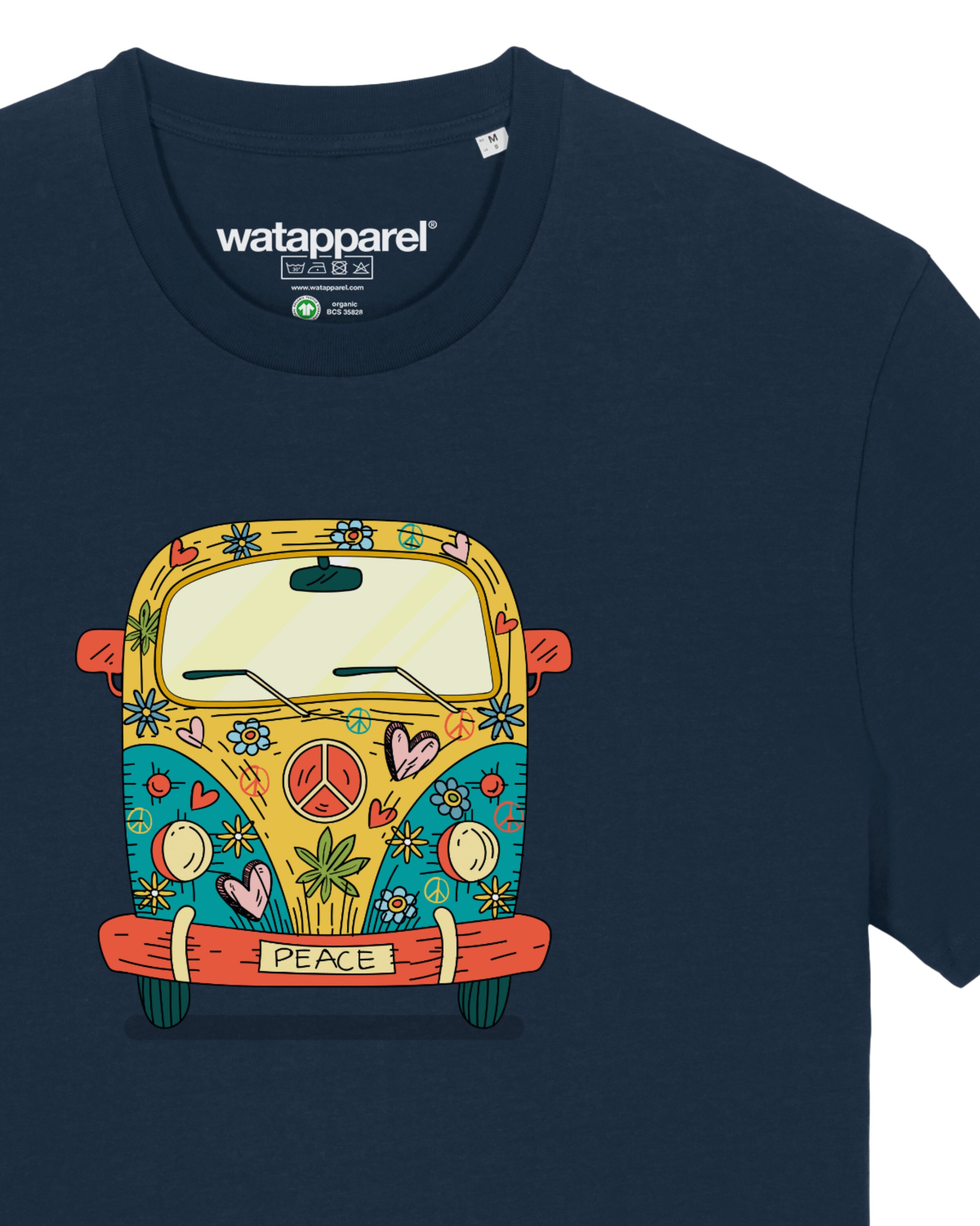 Maglietta ' Hippies Bus ' di Watapparel in blu