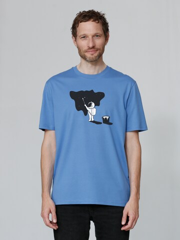 Watapparel Shirt 'Painting space' in Blau: Vorderseite