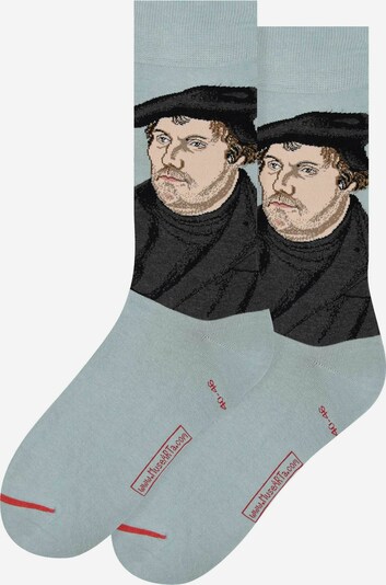 MuseARTa Socken 'Lucas Cranach The Elder - Martin Luther' in hellblau / mischfarben, Produktansicht