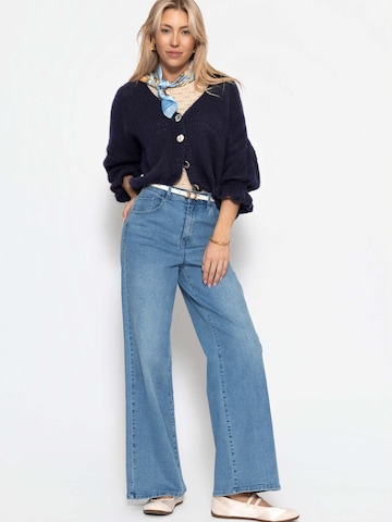 SASSYCLASSY Oversizestrickjacke‌‌‌‌‌‌‌ in Blau