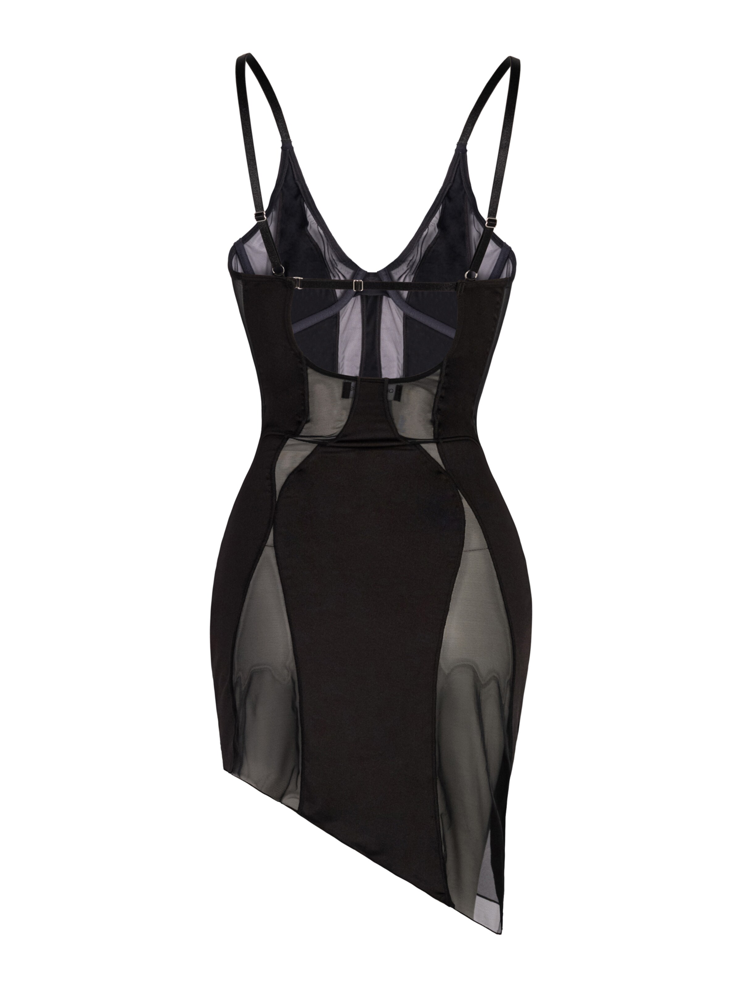 OW Collection Kleid 'SWIRL' in Schwarz