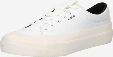 HUGO Platform trainers 'Dyer' in White: front