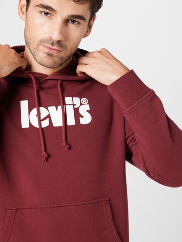 LEVI'S ® Regular Fit Sweatshirt 'Relaxed Graphic Hoodie' in Rot