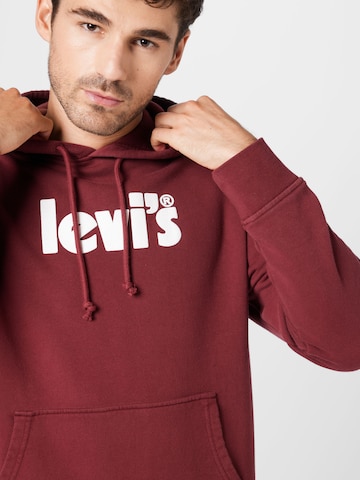 sarkans LEVI'S ® Standarta piegriezums Sportisks džemperis 'Relaxed Graphic Hoodie'