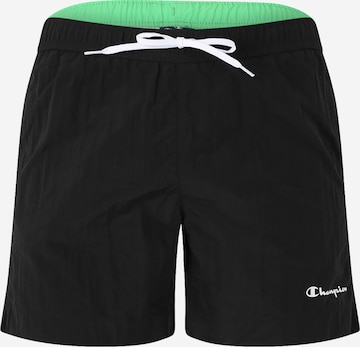 Champion Authentic Athletic Apparel Badeshorts in Schwarz: predná strana