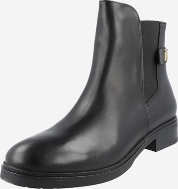 TOMMY HILFIGER - Botas chelsea em preto: frente