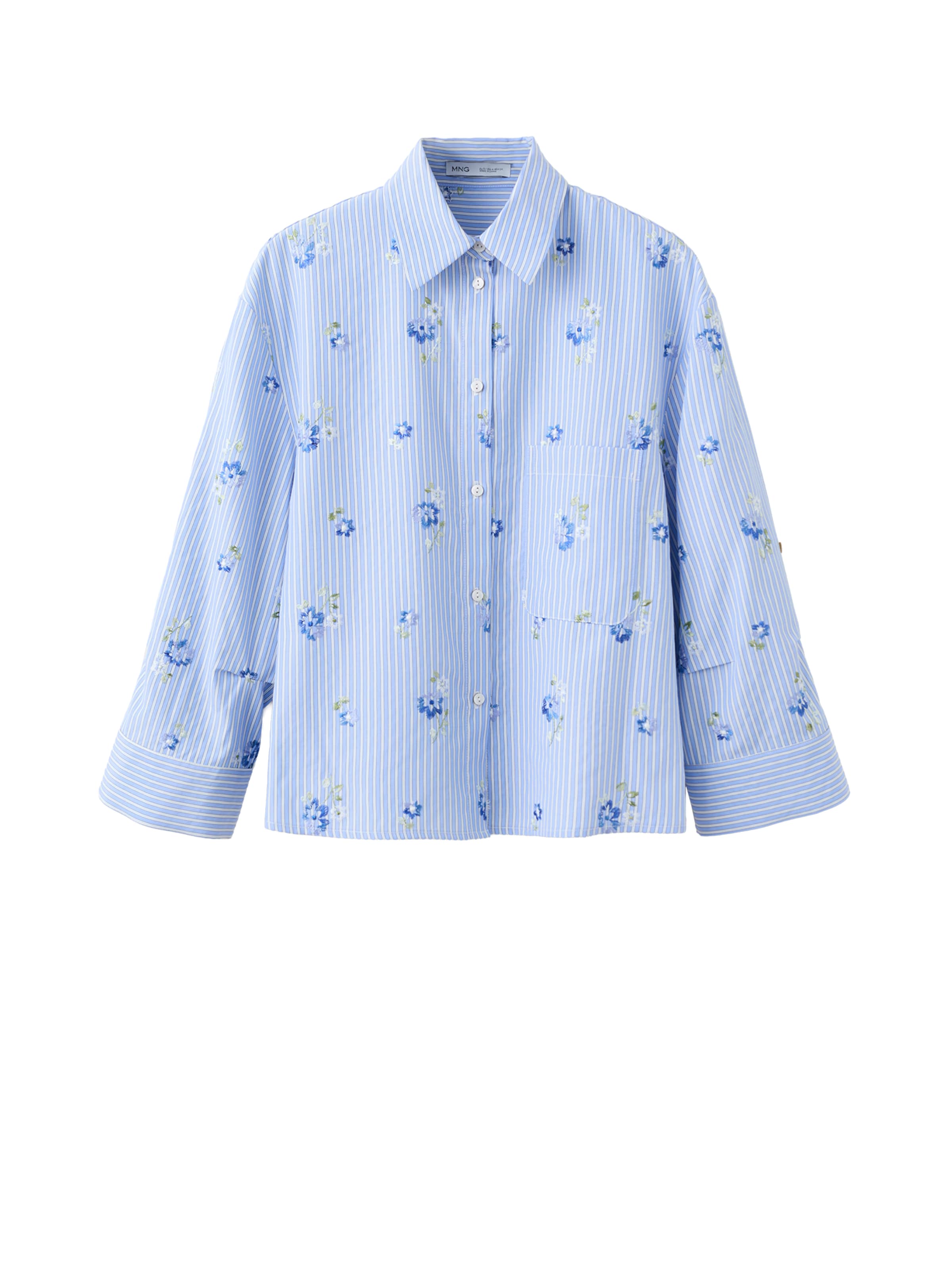 MANGO Bluse 'Florix' in Blau: Vorderseite