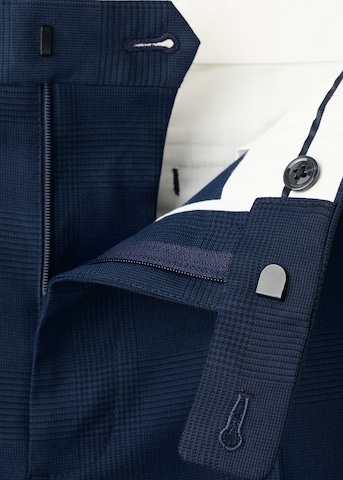 MANGO MAN Slim fit Pleat-Front Pants 'Milan' in Blue