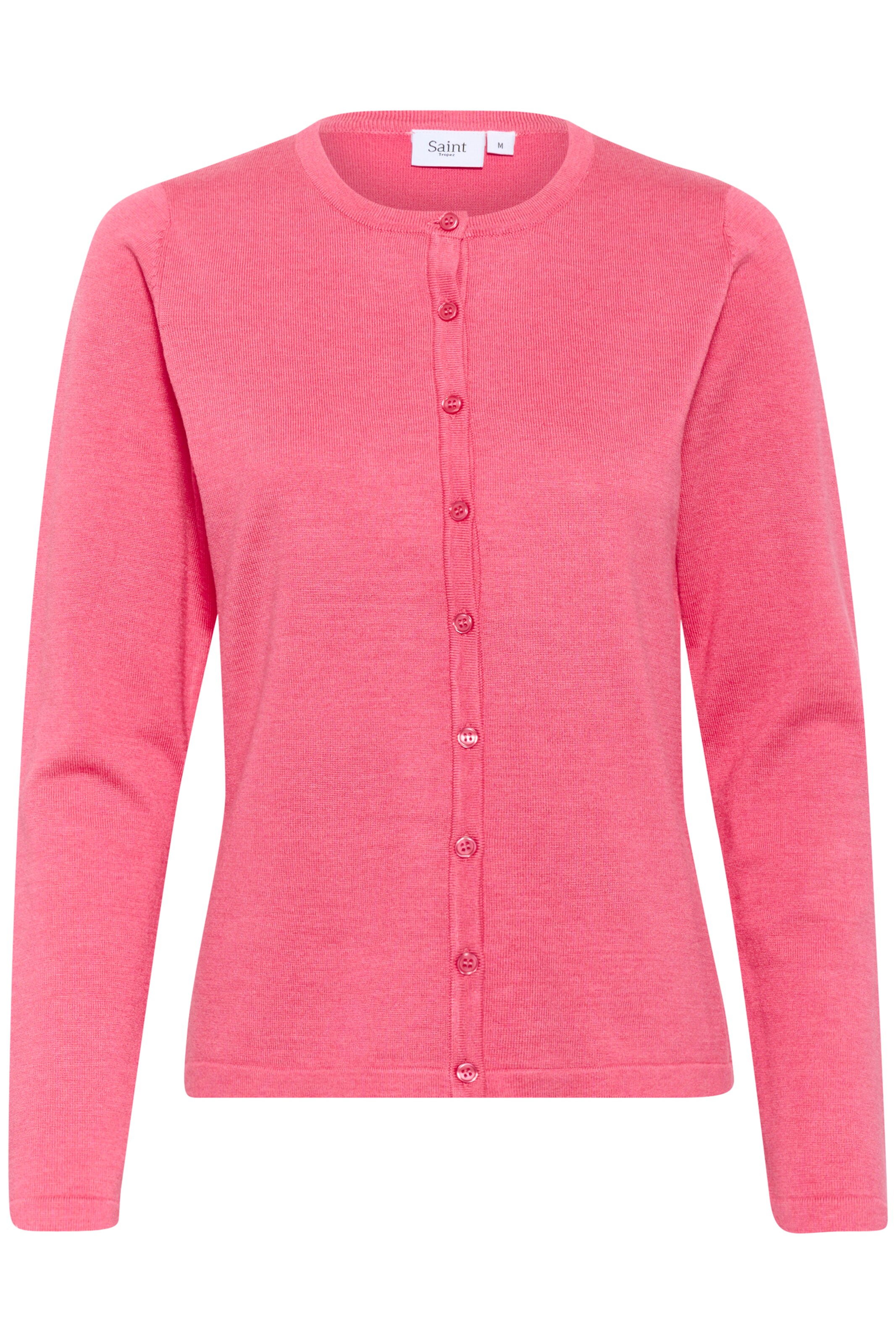 SAINT TROPEZ Knit Cardigan in Pink: front