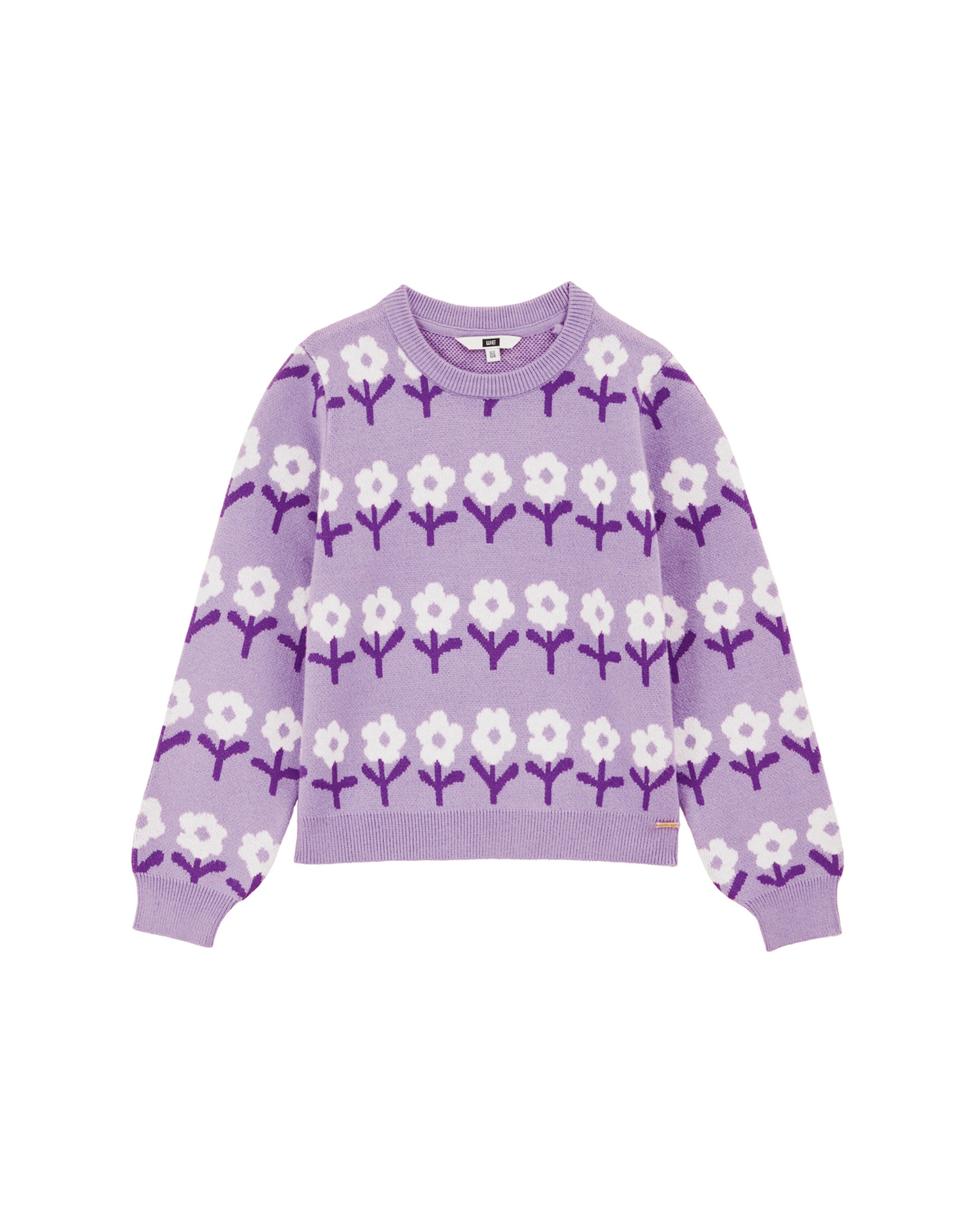 Pullover WE Fashion di colore lilla / mora / bianco, Visualizzazione prodotti