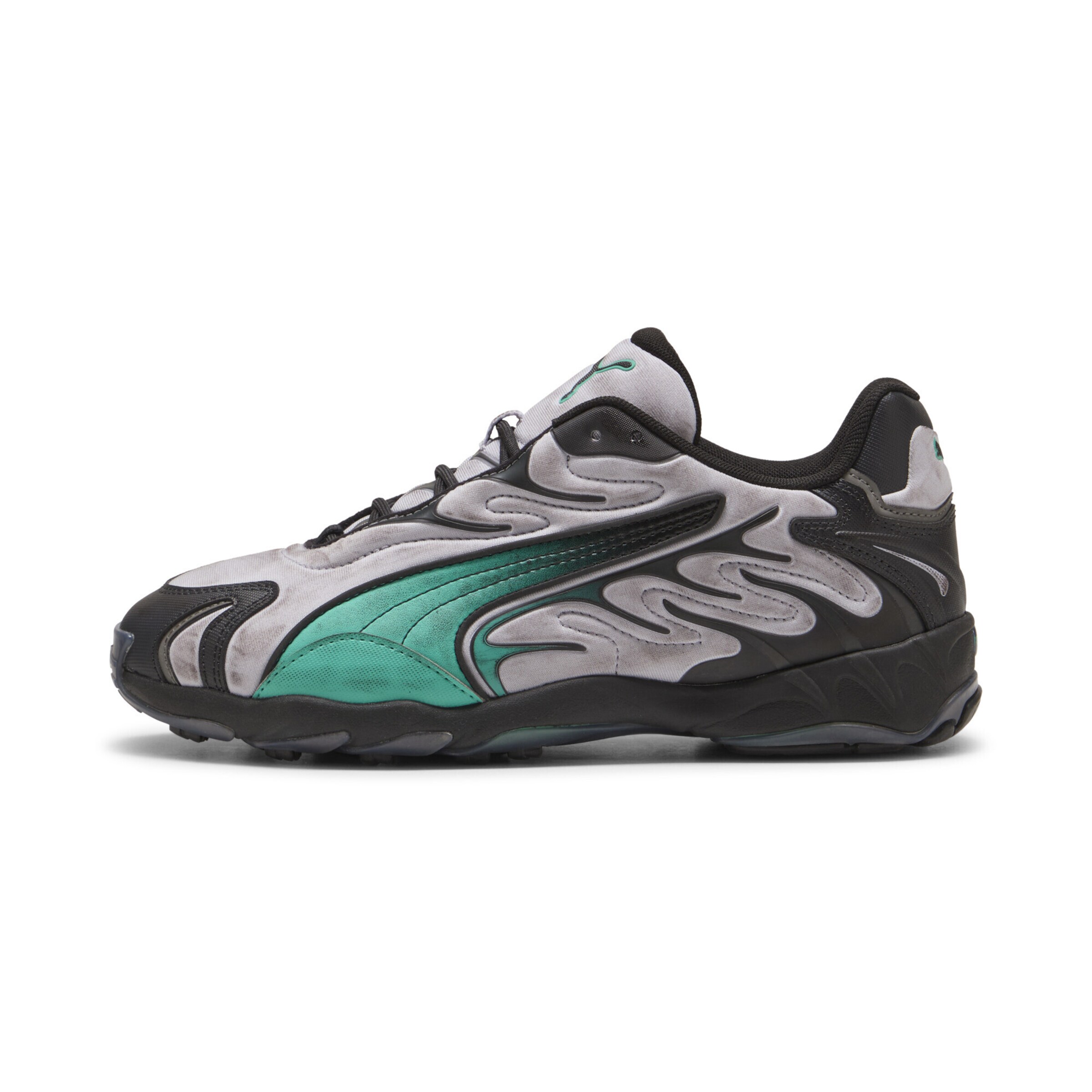 PUMA Platform trainers 'Inhale Distressed' in Grey / Green / Black, Item view
