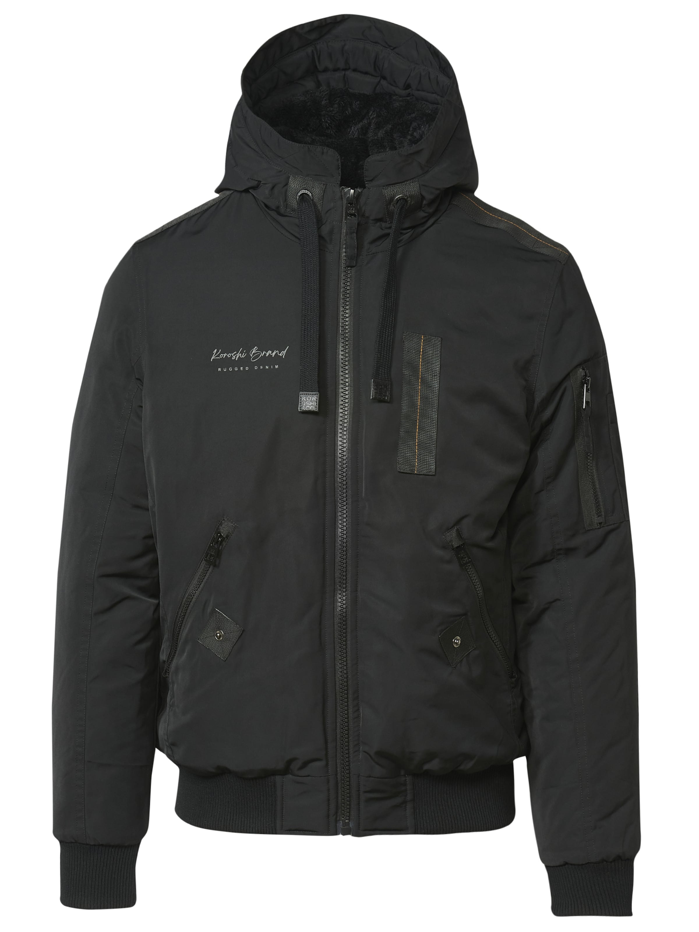 Veste mi-saison 'Jägerin' KOROSHI en noir : devant