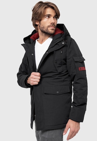 INDICODE JEANS Übergangsjacke 'Ocala' in Schwarz