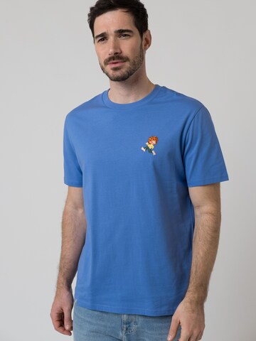 Bavarian Caps Shirt 'Grantler Klub: Pumuckl' in Blauw: voorkant
