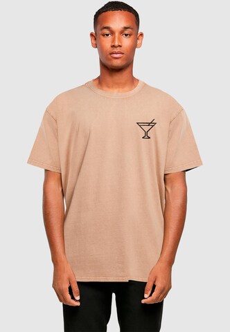 Maglietta 'Summer - Cocktail' di Merchcode in beige: frontale