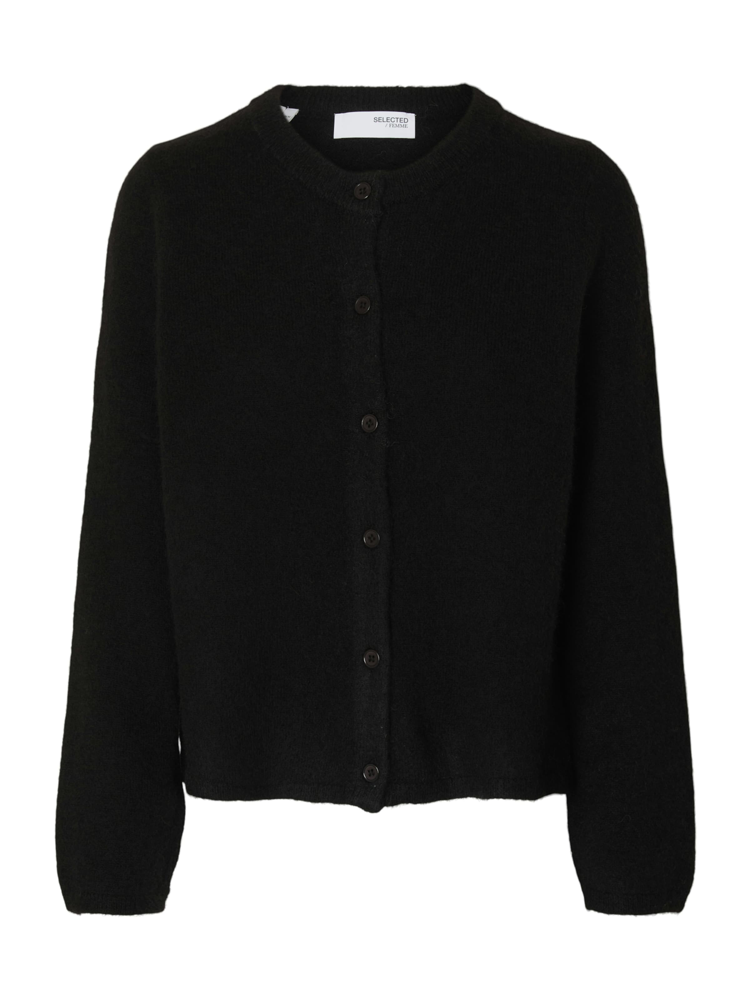 SELECTED Knit Cardigan 'SLFLULU' in Black: front