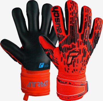 REUSCH Athletic Gloves 'Attrakt Freegel Silver' in Red: front