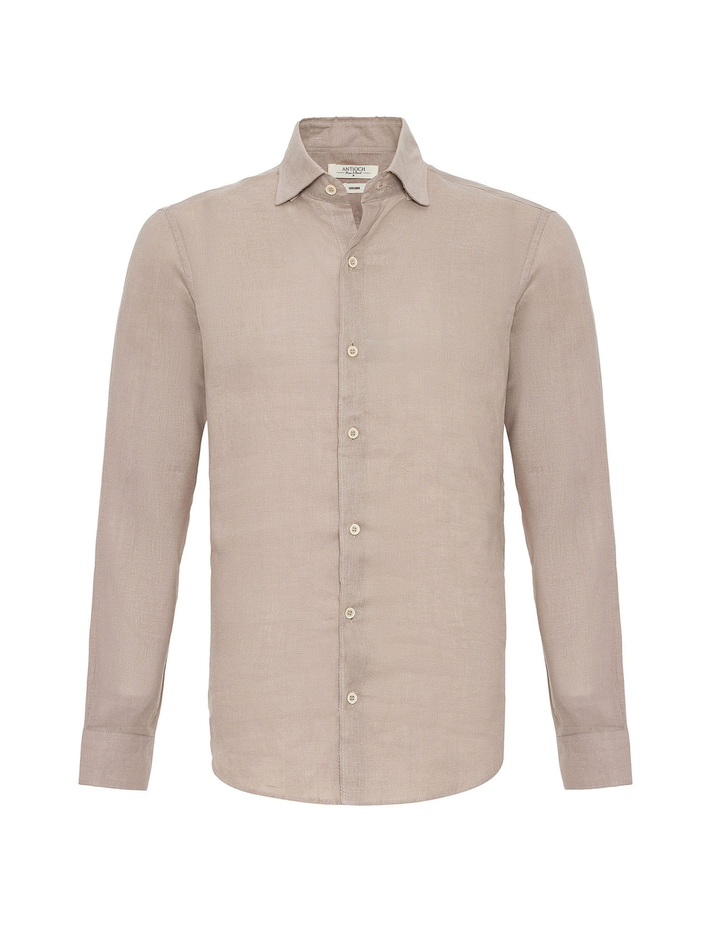 Antioch Regular fit Overhemd in Beige: voorkant