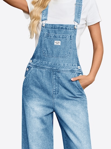 Imily Bela Wide leg Tuinbroek jeans in Blauw