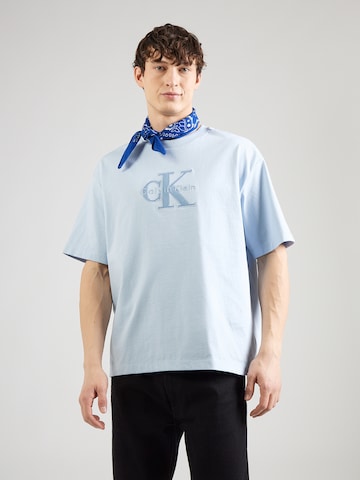 Calvin Klein Jeans Szabványos Póló '16S ELEVATED' - kék: elől