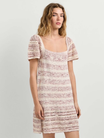 Pepe Jeans Gebreide jurk 'Alina' in Roze
