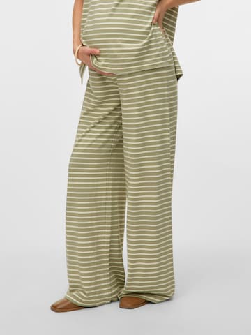 MAMALICIOUS Wide Leg Hose 'MLAmila' in Grün: Vorderseite