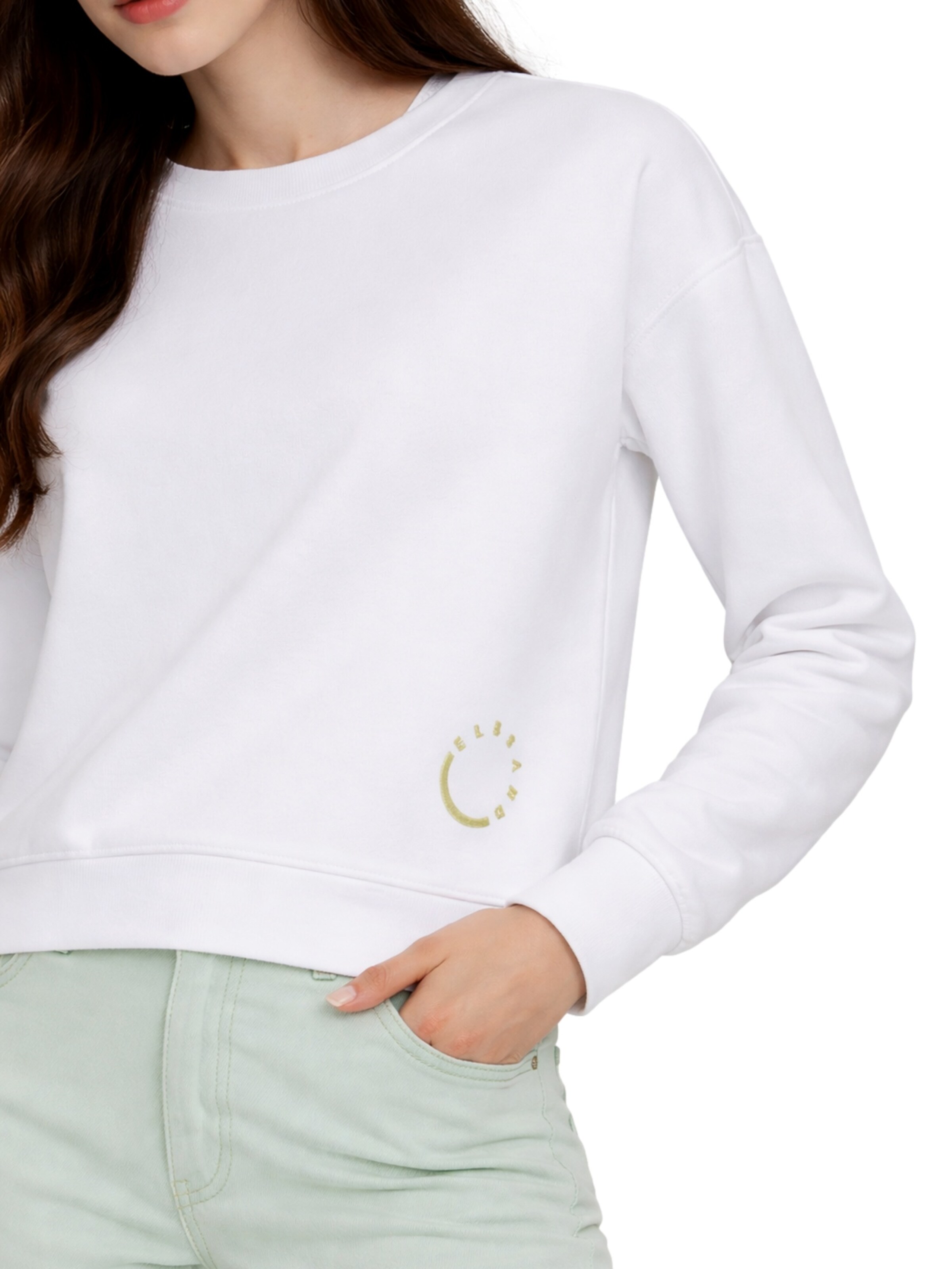 Elbsand Sweatshirt 'Ritva' in Wit
