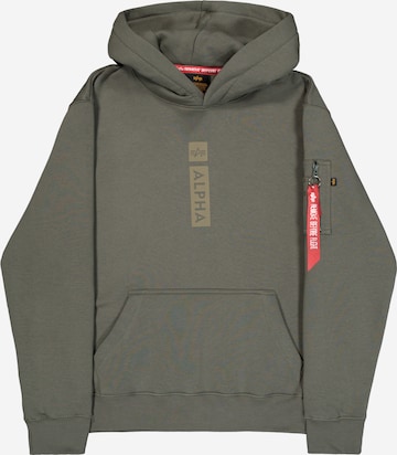 ALPHA INDUSTRIES Mikina – zelená: přední strana