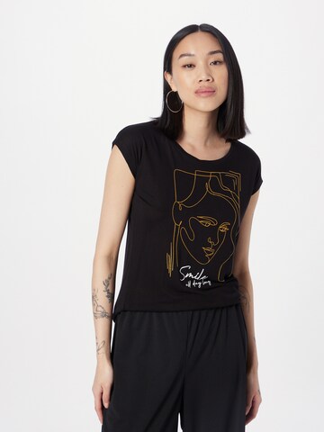 T-shirt Sublevel en noir : devant