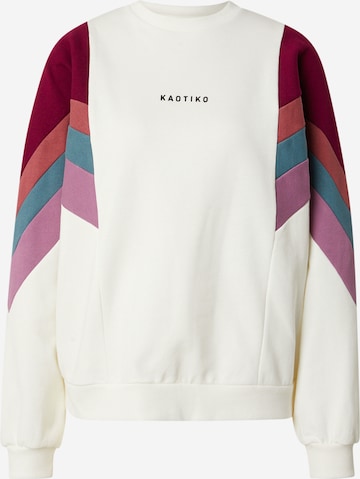 Sweat-shirt 'CREW GINGER' Kaotiko en beige : devant