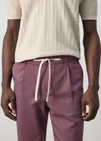MANGO MAN Slimfit Hose 'Romelino' in Lila