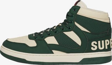 Superdry Sneakers hoog in Groen: voorkant