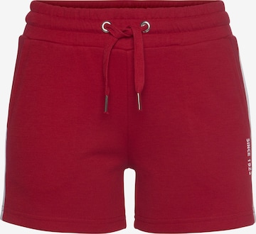 H.I.S Normalny krój Spodnie w kolorze czerwony: przód