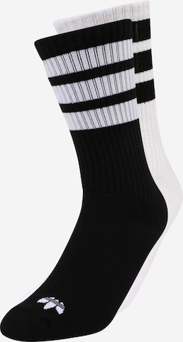 ADIDAS ORIGINALS Socken '3-Stripes Crew ' in Schwarz: predná strana