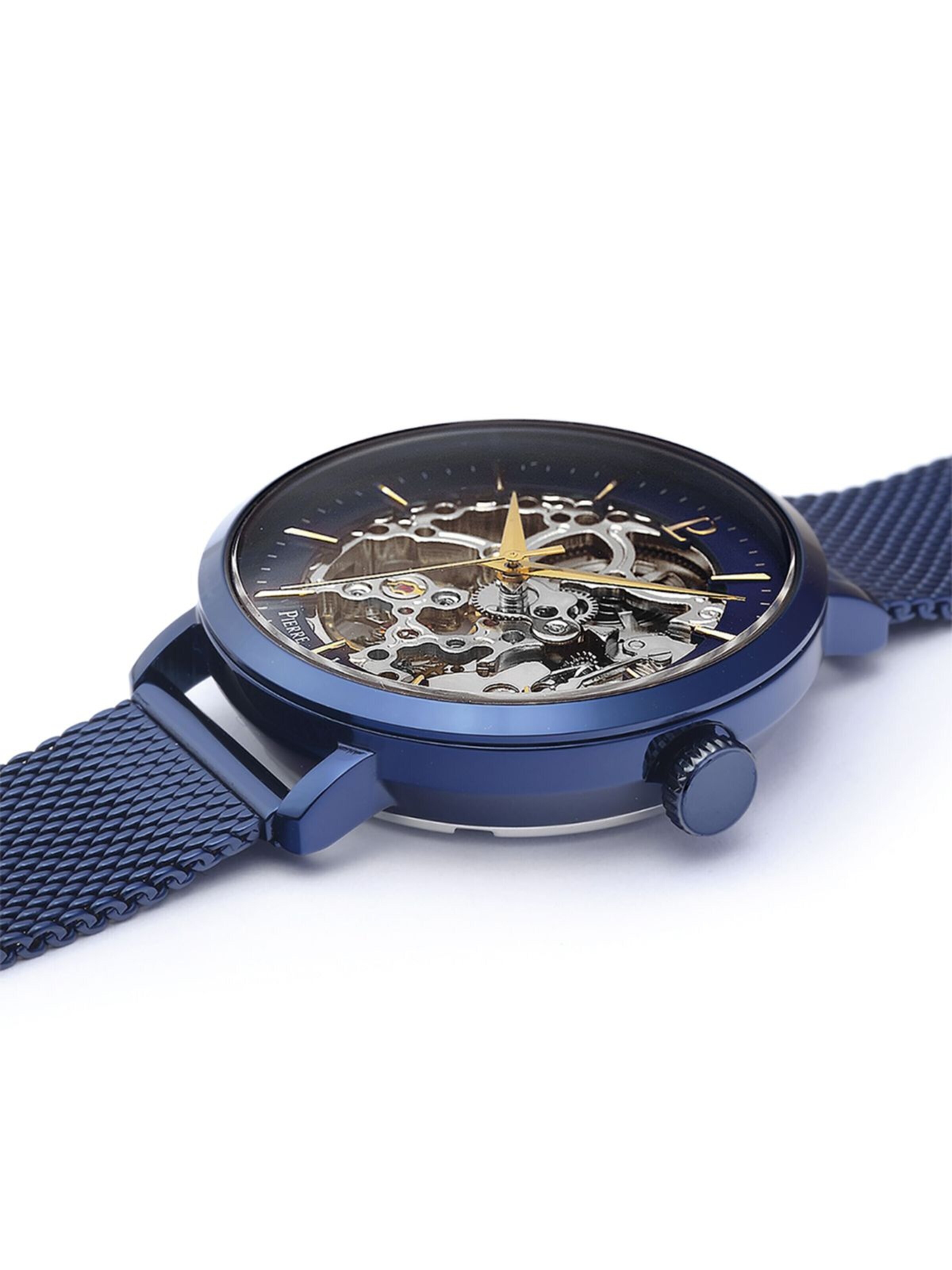 Montre à affichage analogique 'Pierre Lannier - Automatic watch Automatic - Automatic watch movement - Watch case width: 35 mm' Pierre Lannier en bleu
