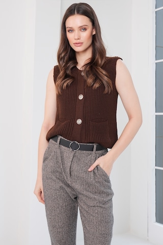 Gilet in maglia di Trend Alaçatı Stili in marrone: frontale
