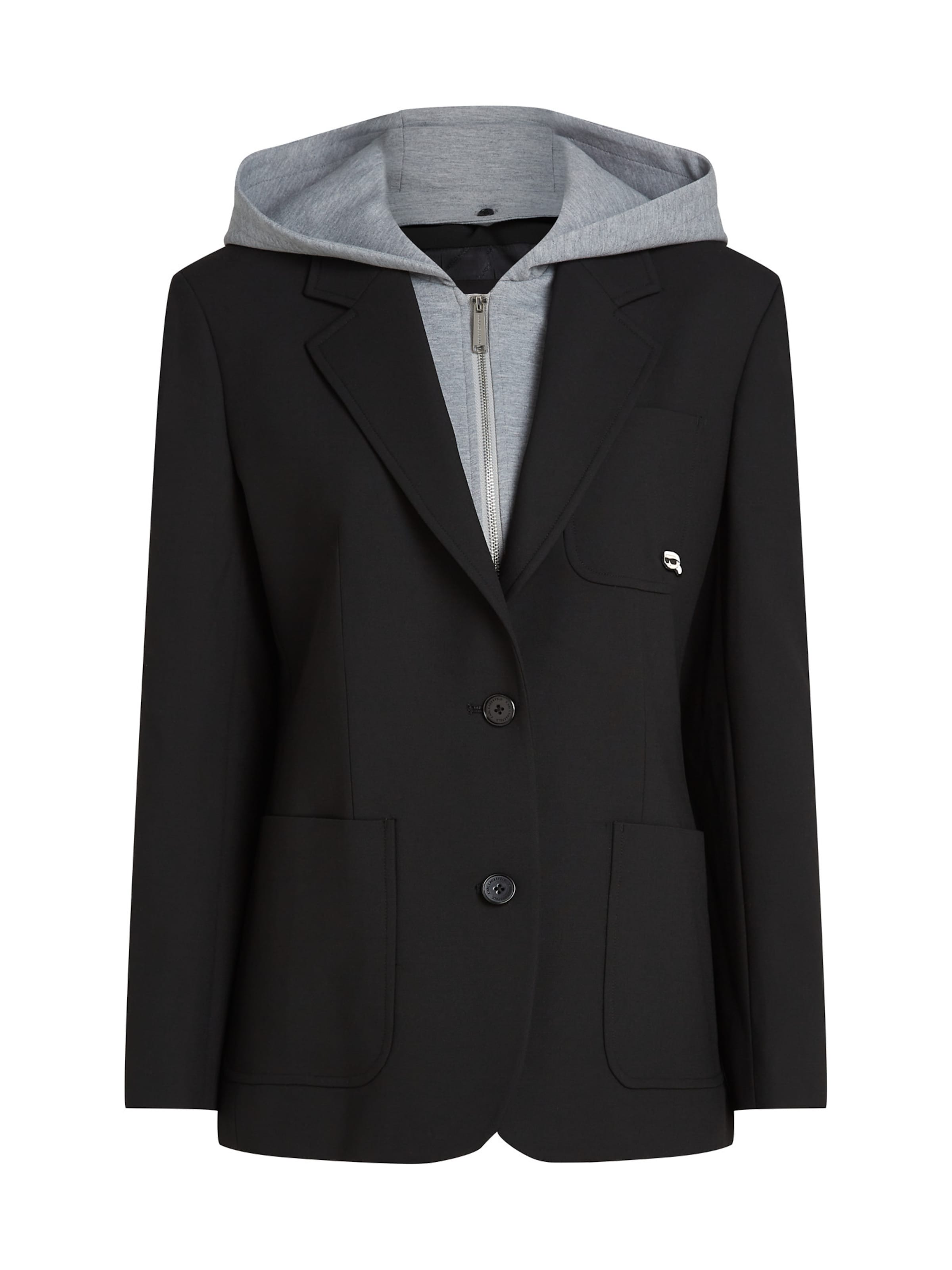 juoda Karl Lagerfeld Švarkas 'IKON TRANSFORMER': priekis