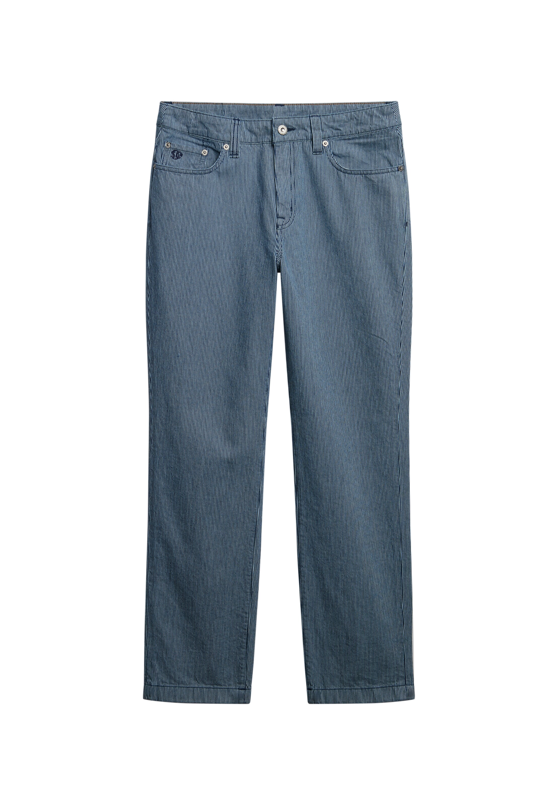 Superdry Regular Broek in Grijs: voorkant
