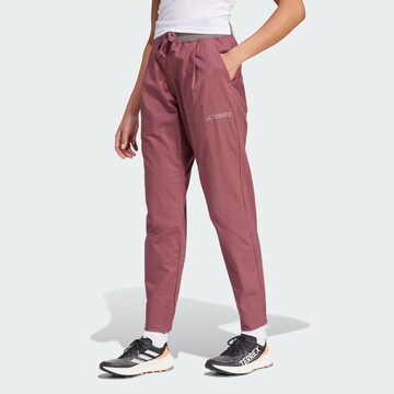 Regular Pantalon outdoor 'Xploric' ADIDAS TERREX en rouge