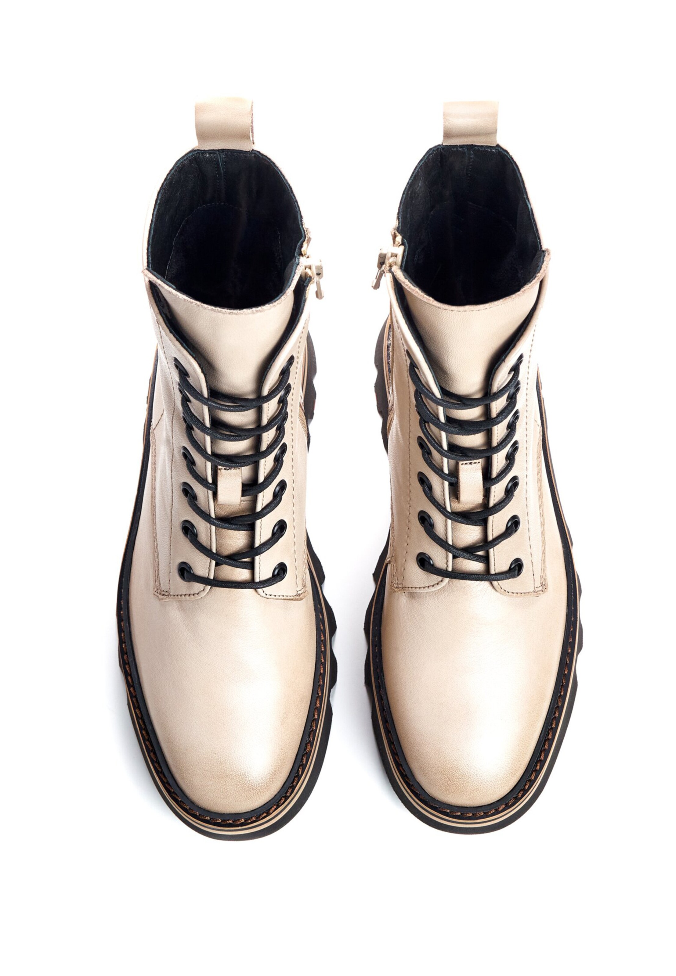 LLOYD Lace-Up Ankle Boots in Beige