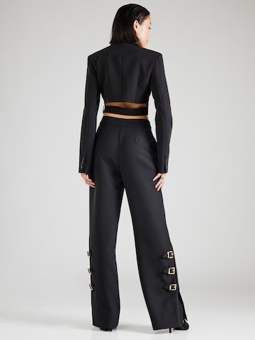 Wide Leg Pantalon 'Jula' Hoermanseder x About You en noir