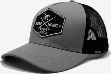Surf Monkey Athletic Cap in Grey: front