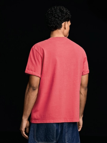 Bershka Tričko 'Thug' - Červená